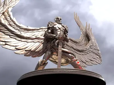 Arch Angel Warrior Sculpture 3D model