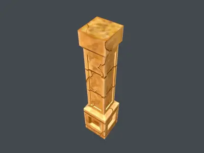 Low Poly Sand Pillar Free low-poly 3D model