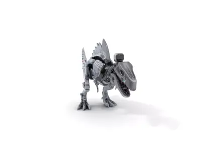 Futuristic Mechanical Dinosaur Model Pack Low-poly 3D model