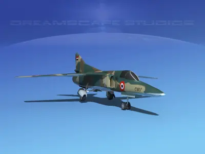 Mig-27 Flogger LP Egypt Low-poly 3D model
