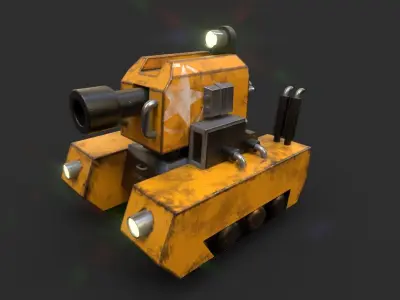 tank - mini tank - low poly game assets - game tank Free low-poly 3D model