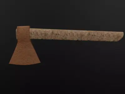 Rusty Axe tool 3D model