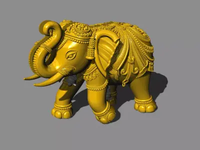elephant 3D print model 3