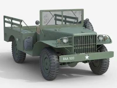 Dodge WC 51 Dodge WC-51 Low-poly 3D model