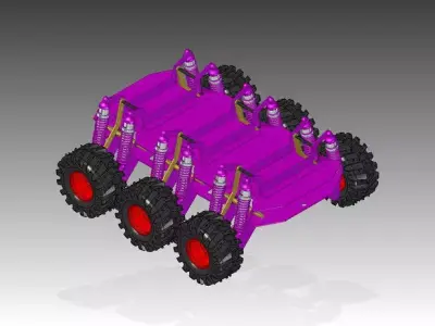 6WD and 4WD Convertible Rover Razor Free 3D model