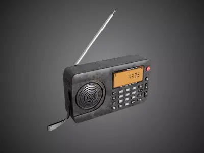  Portable Radio Low-poly 3D model