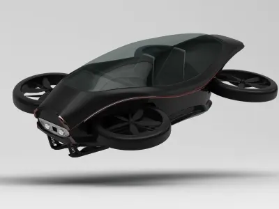 Sci fi Drone 3D model 2