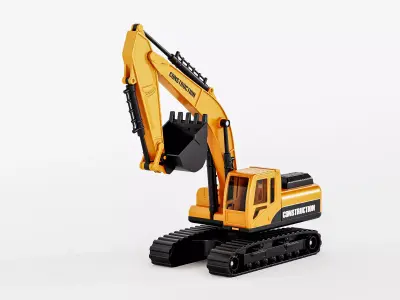 Realistic Excavator Construction Vehicle 3D Model 3D model