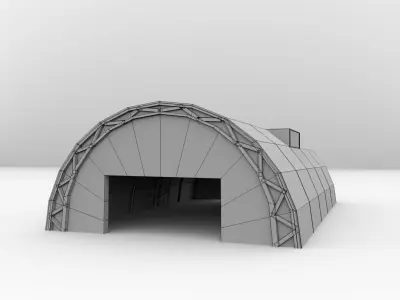 Hangar military shelter 3D model