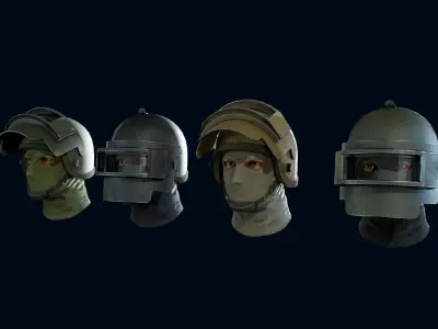 Heavy helmet K6-3 Low-poly 3D model
