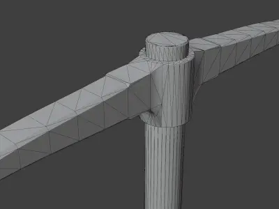 Realistic steel pickaxe low poly 2048p Low-poly 3D model