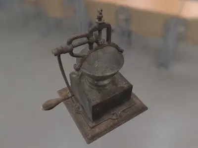 Vintage Coffegrinder Low-poly 3D model
