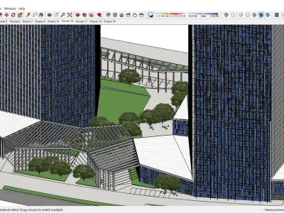Sketchup Commercial Complex 109 3D model