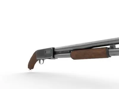 Shotgun PBR Model gun Low-poly 3D model