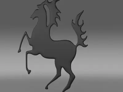 Porsche Horse logo 3D model