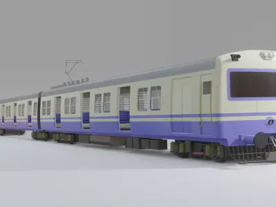 Hyderabad MMTS Low-poly 3D model
