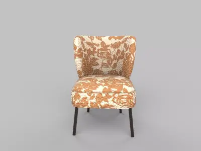 chair with floral pattern 3D model