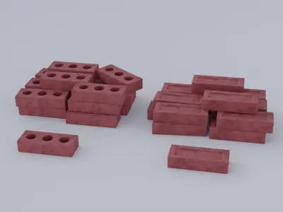 Bricks Low-poly 3D model purchase