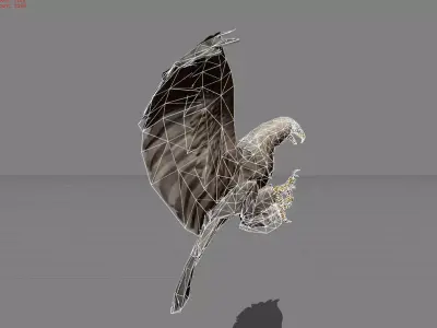 Eagle animal Low-poly 3D model