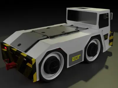 Aircraft Tug Tractor 3D model