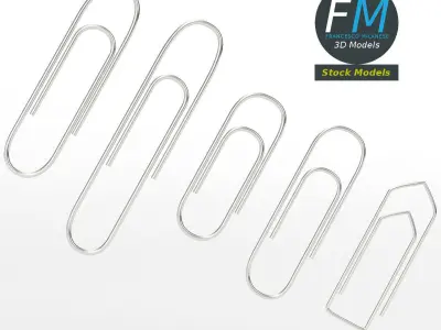 Paper clips 3D model purchase