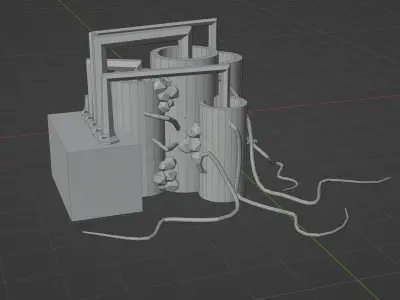 sci-fi lowpoly bomb Low-poly 3D model