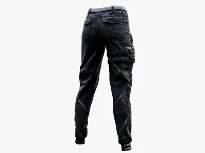 Military Tactical Pants Low-poly 3D model
