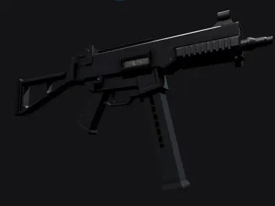 UMP45 Low-poly 3D model