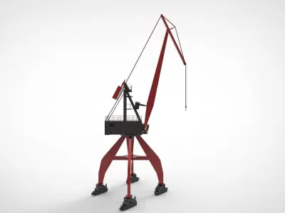harbor crane Low-poly 3D model buy
