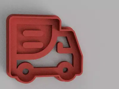 SET 5 COOKIE CUTTER 3D print model truck 3D print model