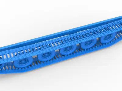 Track of Redneck Rave Mud truck on tracks Scale 1 to 25 3D print model