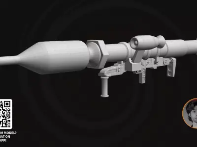 3D Model Panzerfaust 3 - Modern Anti-Tank Rocket Launcher 3D model