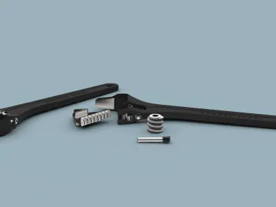 Adjustable wrench 3D model