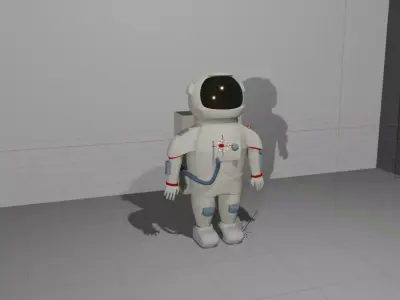 Astronaut model Low-poly 3D model