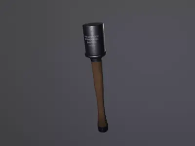 World war II hand granade Free low-poly 3D model