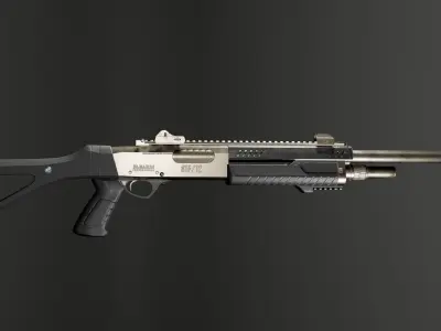 Shotgun Fabarm stf12 Low-poly 3D model