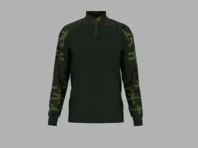 Military T-shirt Low-poly 3D model order