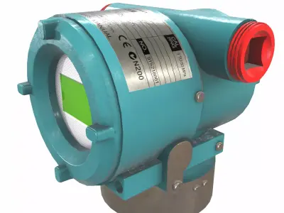 Gauge Pressure Transmitter Low Poly Low-poly 3D model