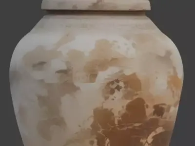 Ancient Egyptian Canopic Jar 3D Prop Analysis 3D model get