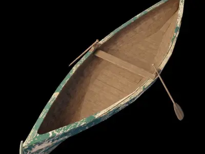 Boat 3D Model Free low-poly 3D model