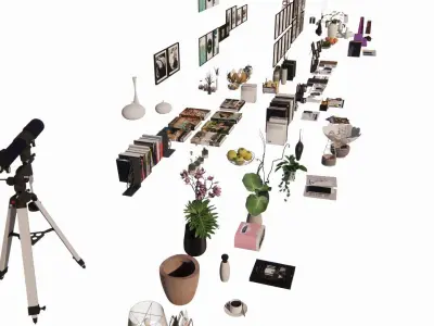 Accessories decoration interior 3d model Part 2 3D model