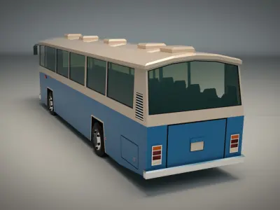 Low Poly City Bus 03 Low-poly 3D model