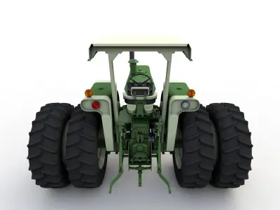 Oliver 2255 4WD Tractor 1972 with Canopy 3D model