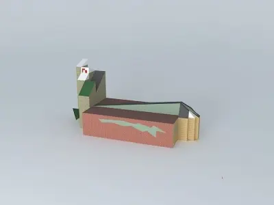 Modern Church Free 3D model