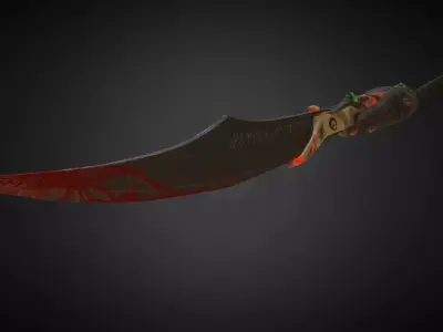 Shaman Glaive  Low-poly 3D model