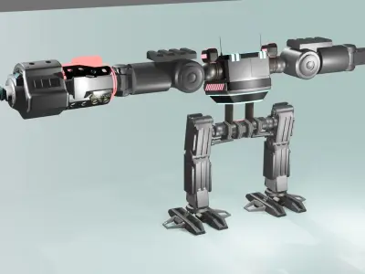 sci-fi robot model 3D model