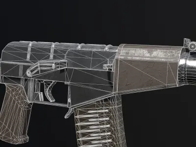 ASVal Weapon  Free low-poly 3D model