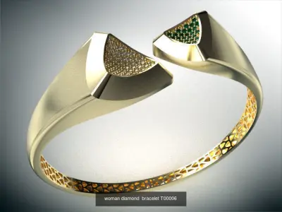 woman diamond  4 part set T00006 3D Model Pack
