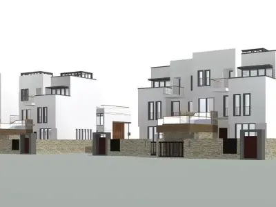 Villa modern apartment building 3D model purchase