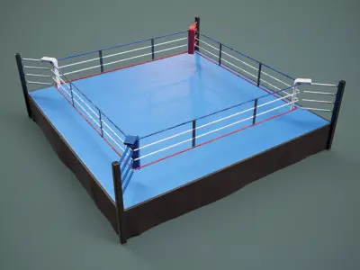 Boxing Ring PBR Low-poly 3D model